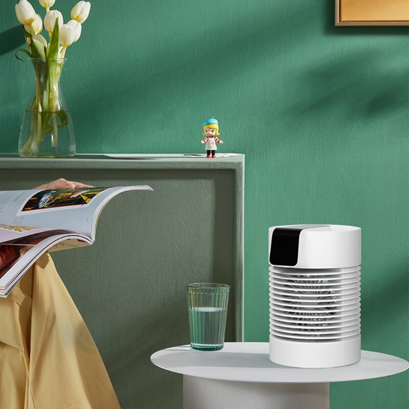 Water-cooled Air Cooler Fan 4000mAh Battery Operated Rechargeable Portable Air Conditioner Fan Humidifier for Room