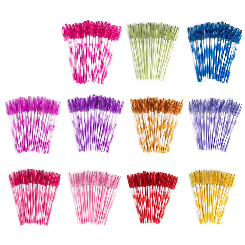 100 unids/pack nueva buena desechable pestañas maquillaje para pestañas cepillo Mini varitas de rímel de pincel para maquillaje herramienta de maquillaje