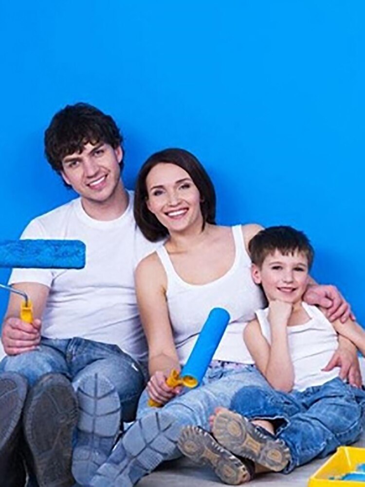 8pcs Multi-functional DIY Paint Roller Brush Set Handle Tool Home Use Wall Brushes Home Repair Wall Ornament Painting Brush Tool