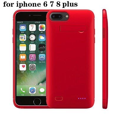 10000 Mah Power Bank Case Voor Iphone 6 6 S 7 Plus Case Batterij Oplader Voor Iphone X xs Xr 11 Pro Power Bank Opladen Case: Red 6 6S 7 8 plus