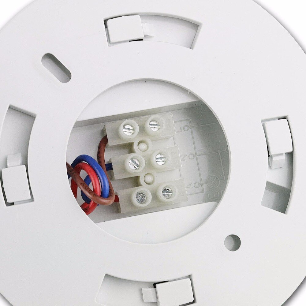 360 Degree PIR Motion Movement Sensor Switch SK037 220-240V 1200W Time and LUX Adjustable Light Switch for LED Lights White