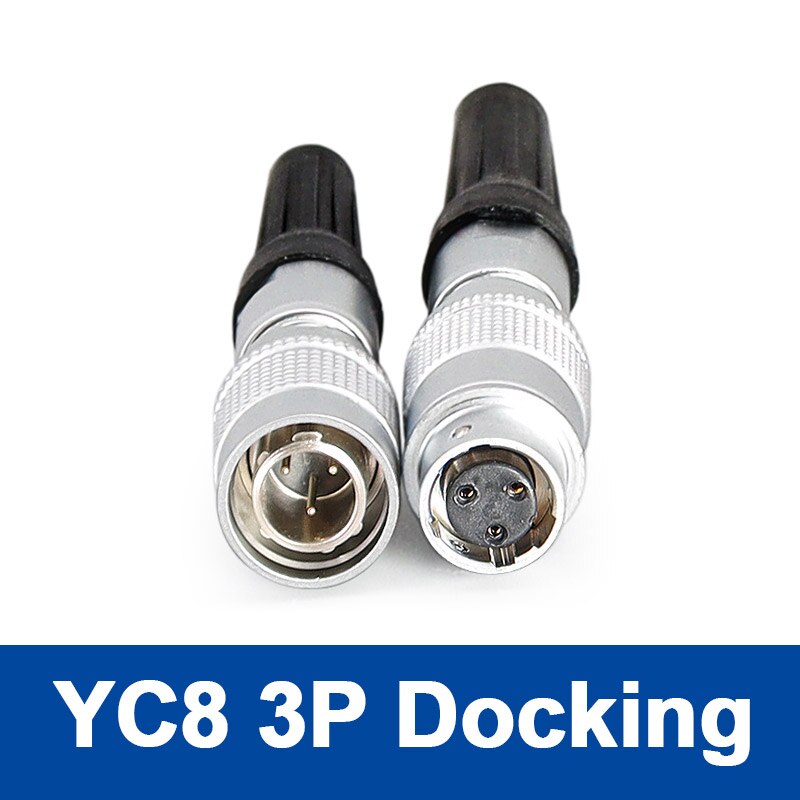 YC8 mini circular connector docking sensor connector push pull self lock 8mm 2Pin3pin4pin5pin6pin7pin: 3Pin