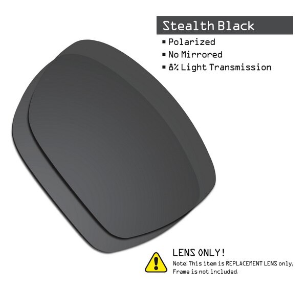 SmartVLT Polarized Replacement Lenses for Oakley Dispatch 1 Sunglasses - Multiple Options: Stealth Black