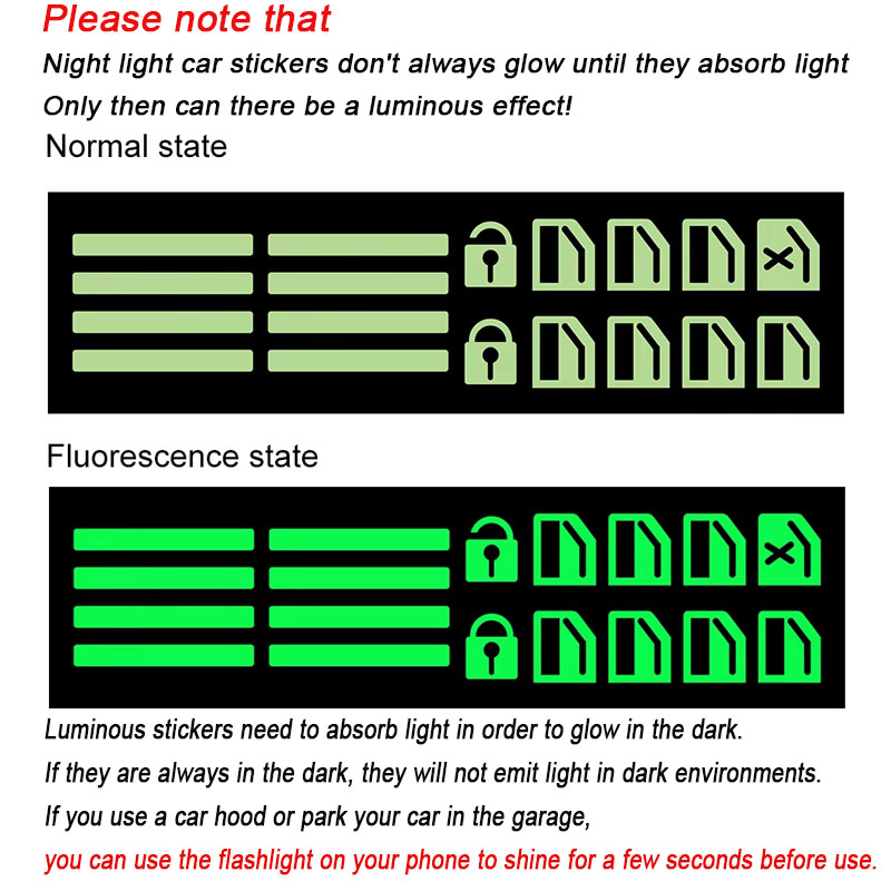 Auto Fenster Taste Leuchtende Aufkleber Heber Schalter Nacht Fluoreszierende Aufkleber Autos Innen Aufkleber Auto Zubehör