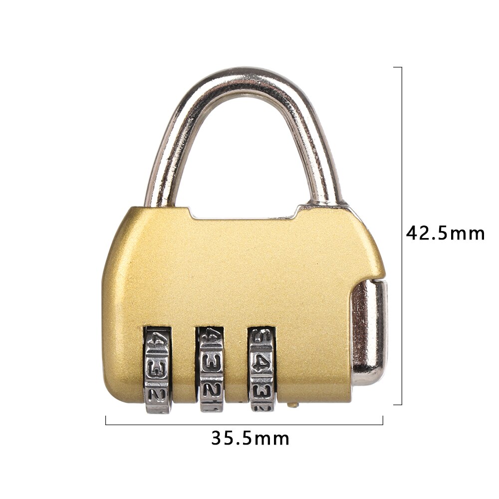 10 Soorten Beveiliging 3/4 Cijfercombinatie Hangslot Bagage Lock Koffer Code Zinklegering Kast Kast Locker Lock