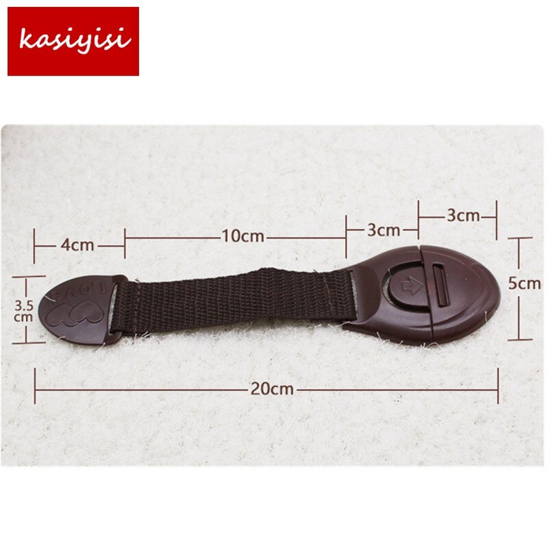 Serrure de sécurité à colle 3M pour enfant, 6 pièces, sangle en plastique ABS, verrouillage de tiroir/armoire/toilettes, paquet unique