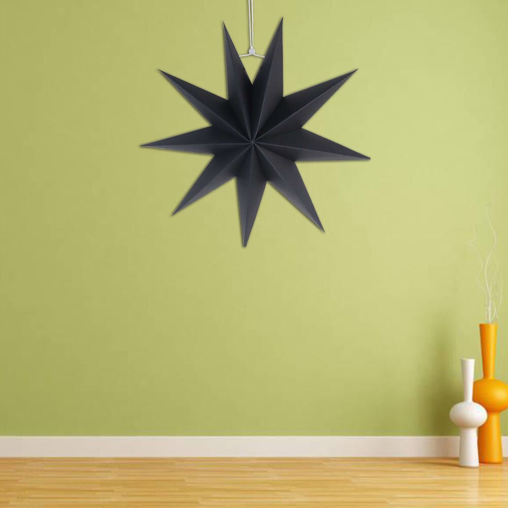 Paper Lamp Shade Handmade Star Lantern Lamp Accessory 30cm(Orange)