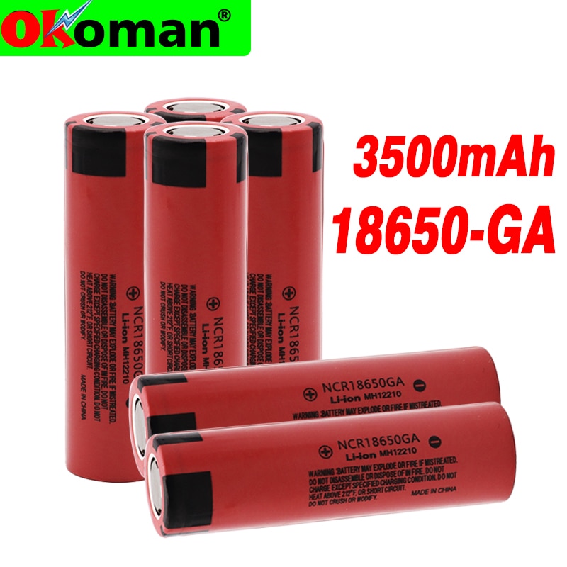 100% Originele 18650 Ga 3.7 V 3500 Mah 18650 Lithium Oplaadbare Batterij Voor Zaklamp Batterijen