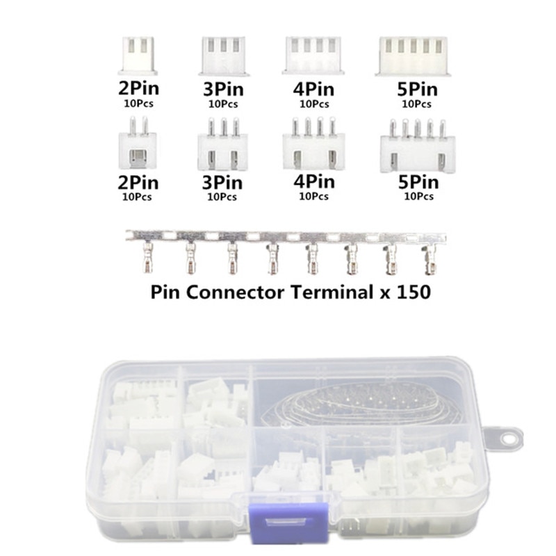 230 pz 2.54mm JST K Connettore XH-2.54 2/3/4/5/6 Pin Maschio e