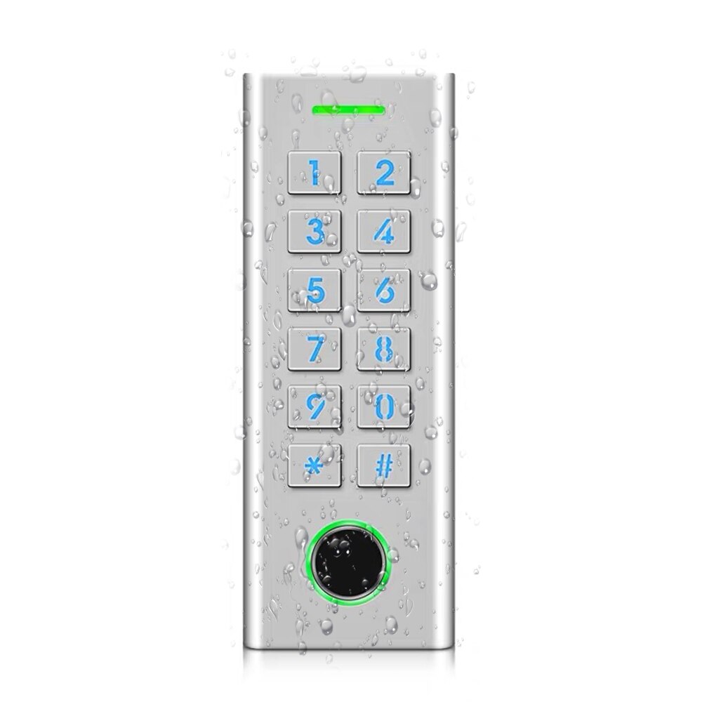 Zinc Alloy IP66 Waterproof Fingerprint Standalone Access Controller Electronic Door Lock Keyboard Door Access Control System: F608W Waterproof