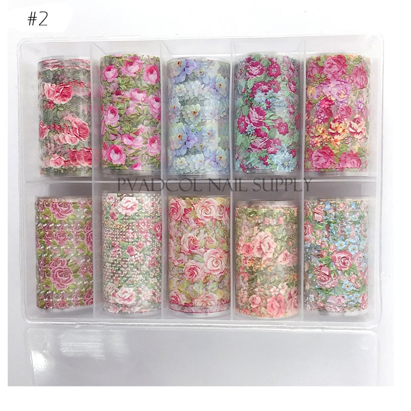 Fleur ongle autocollant enveloppes curseur transfert d'eau décalcomanie feuilles feuille Nail Art décoration acrylique manucure outil