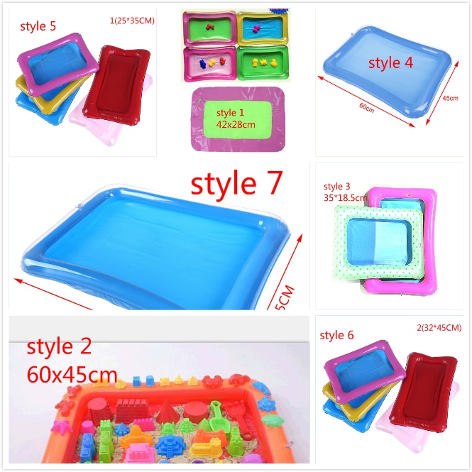 Opblaasbare plastic mobiele tafel voor binnen, magisch speelzand, kinderspeelgoed, dynamische zandbak, ruimteaccessoires, 7 stijlen