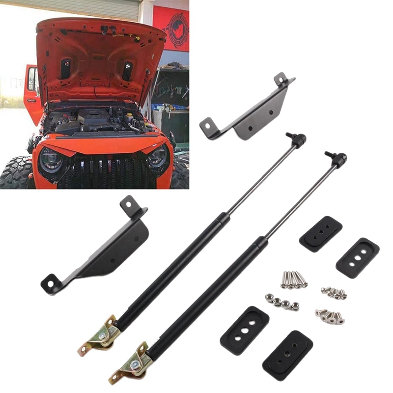 2Pcs Front Hood Lift Supports Struts Hydraulic Rod for Jeep Wrangler JL
