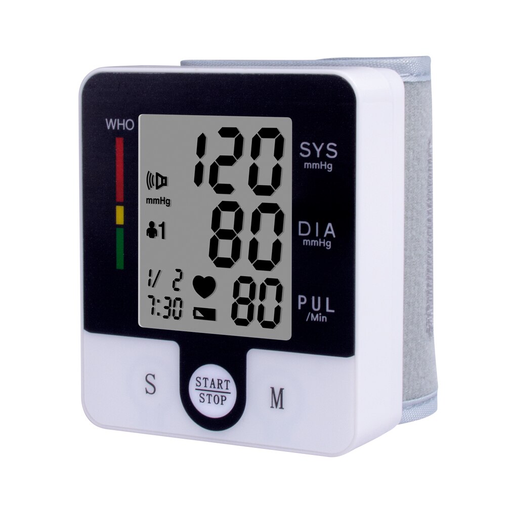 Smart BPM Health Care Pulse Measurement Sphygmomanometer Tonometer Digital Portable Wrist Blood Pressure Monitor