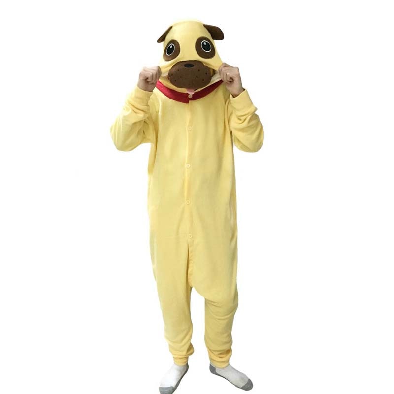 Animal Costume Cosplay Adult Pyjamas JP Animal Pug Dog Pajamas home Sleepwear pijama