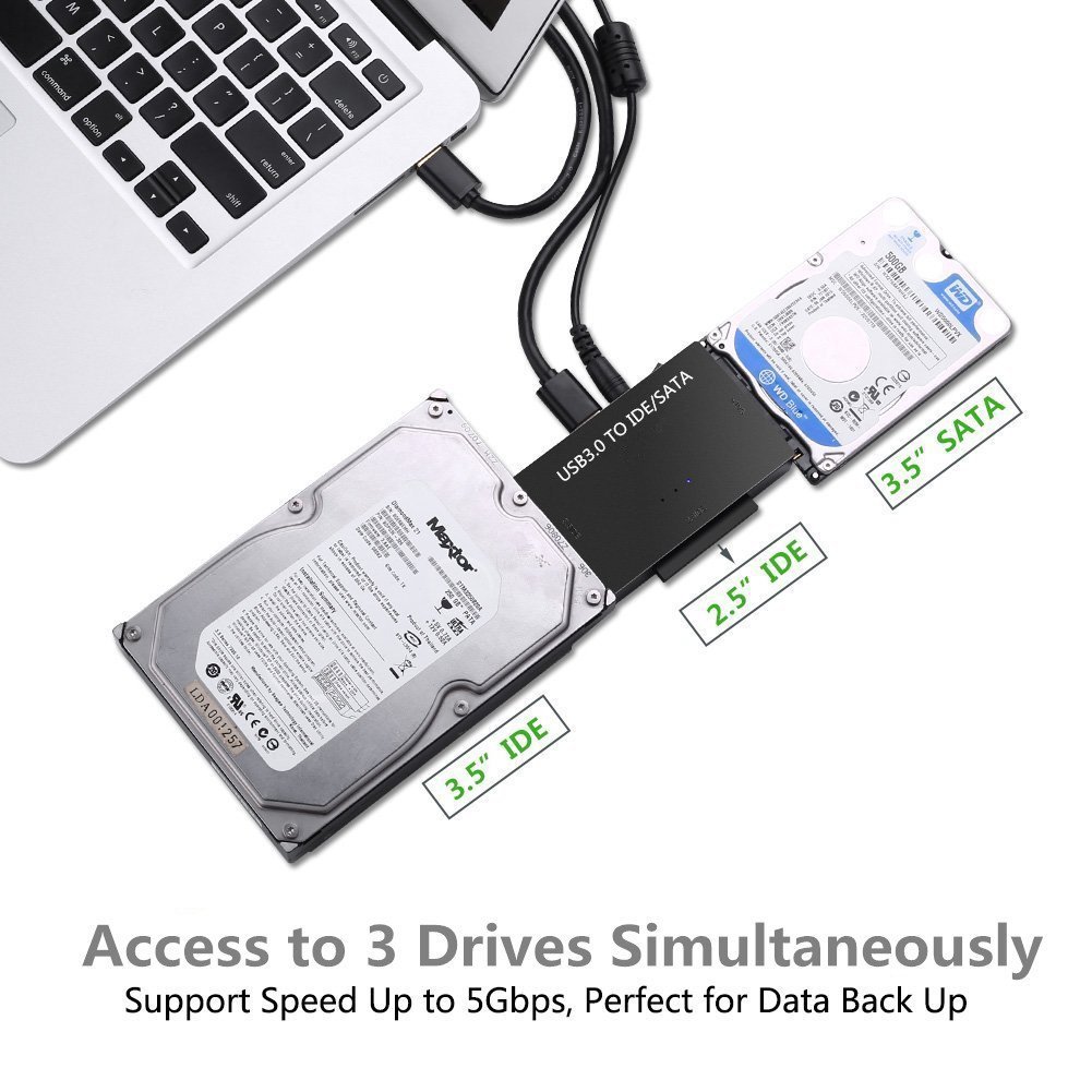 adapter dysku twardego USB 3.0 na SATA IDE 2,5/3,5 cala HDD SSD Napęd optyczny Konwerter transferu danych robić laptopa Dysk twardy komputera stacjonarnego