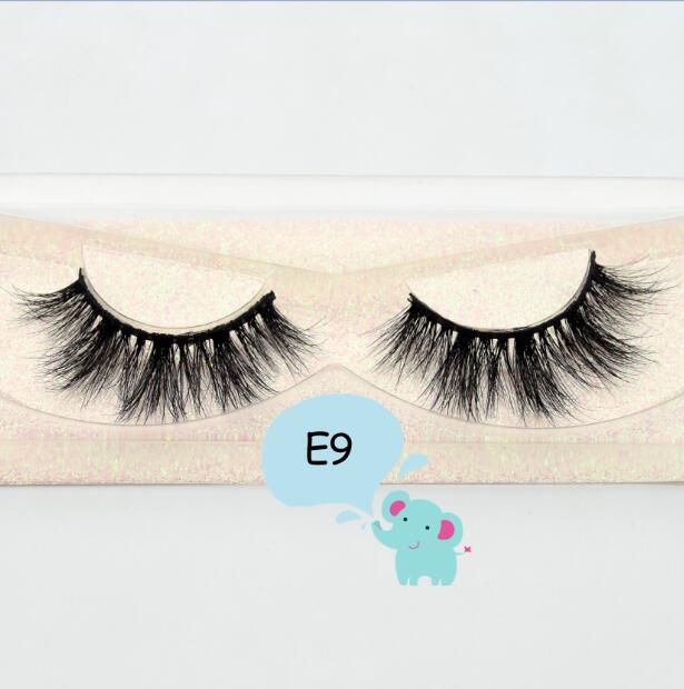 Visofree Mink Eyelashes 3D Mink Lashes Thick HandMade Full Strip Lashes Cruelty Free Korean Mink Lashes Natural False Eyelashes: E09