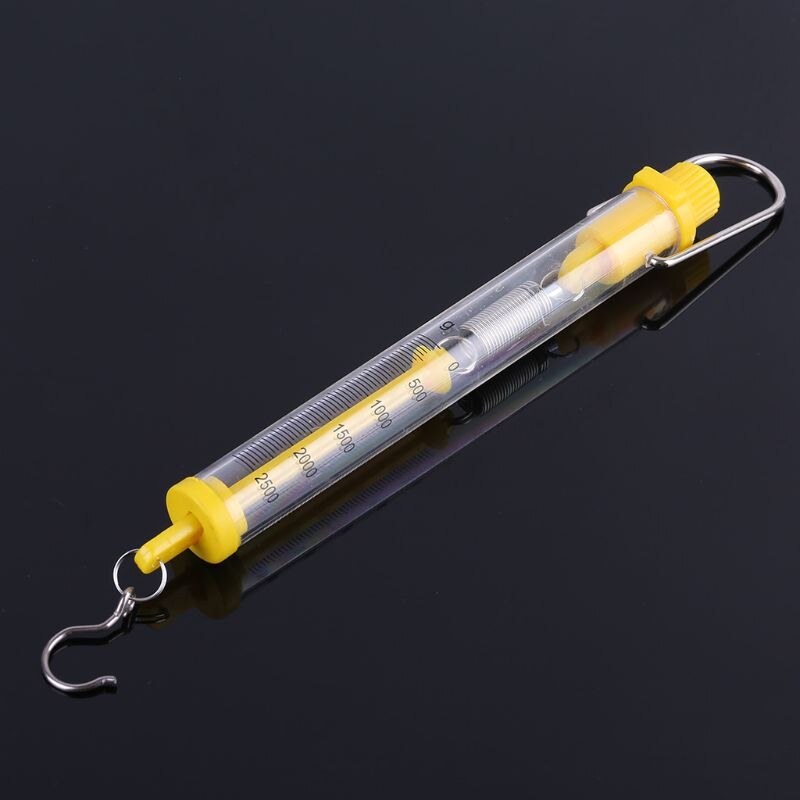 25N Dynamometer Plastic Tubular Spring Scale Dual Scale Labeled Physical Force Measuring Instruments for Laboratory Experiment
