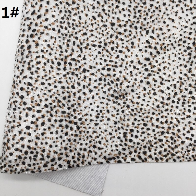1PC 21X29CM Dots Printed Faux Fur Fabric For Making Bows LEOsyntheticoDIY GM3255B: 1