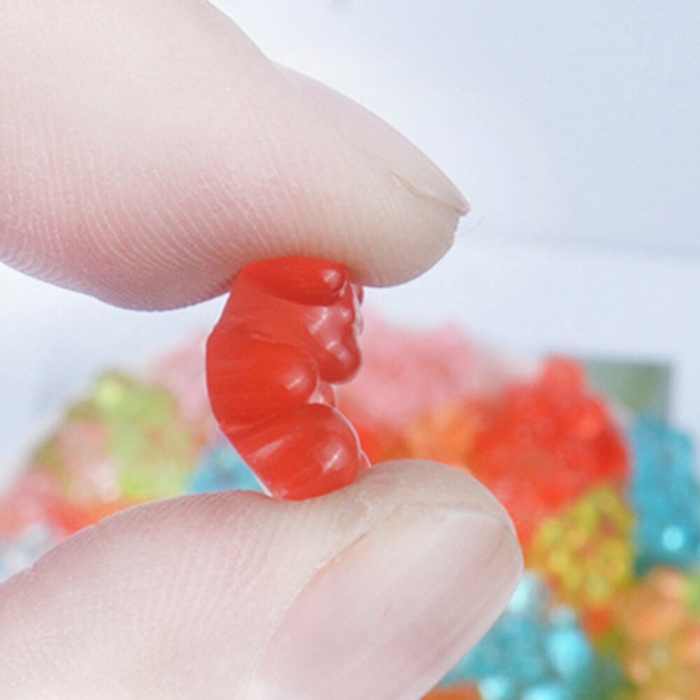 DIY Mini Bear Charms for Slime Addition Sprinkles Candy Polymer Filler Modeling Clay Supplies Slime Box for Children Toys