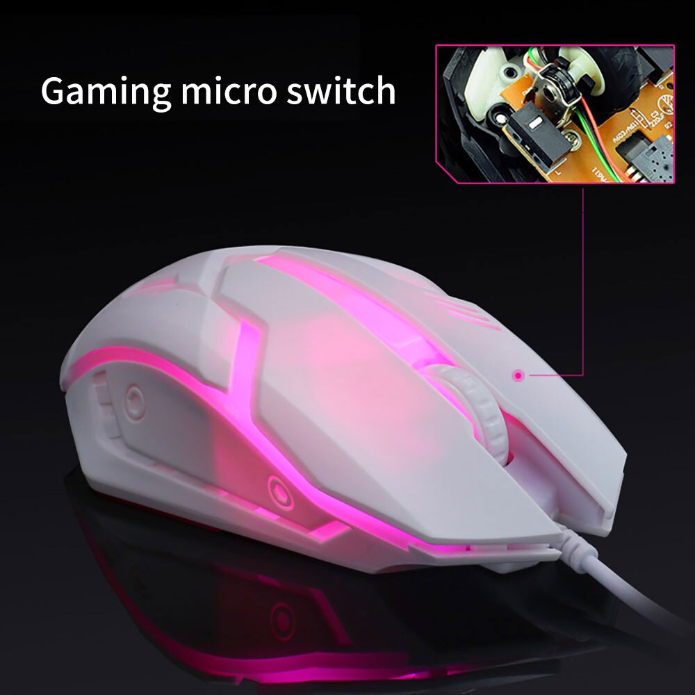 S1 wired gaming mouse with LED backlight 2000DPI USB interface silent office mouse suitable for desktop laptop