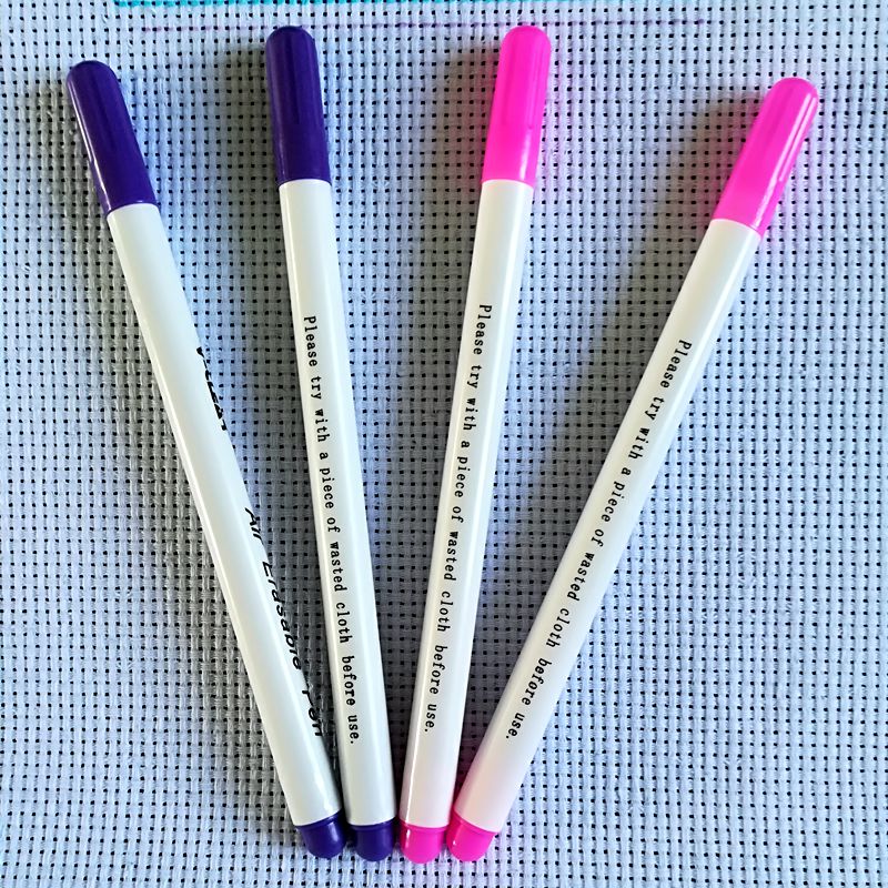 Fabric Paint Marker Tailor Pen Purple Air Erasable Pen Chaco Ace Pen Markers Pink Textile Marker Fabric Pen Needle DIY Tools