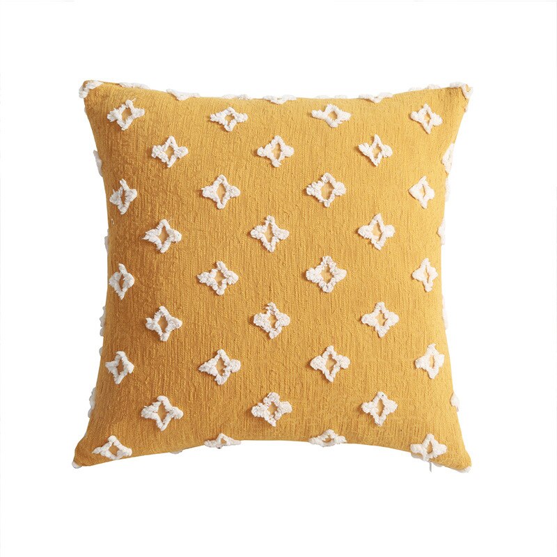 Baumwolle Leinen Umarmung Kissen eins Wind Gelb schneiden Blume Umarmung Kissen Hause Bett Kissenbezug Sofa Stuhl Rückenlehne: 1 / 45x45cm