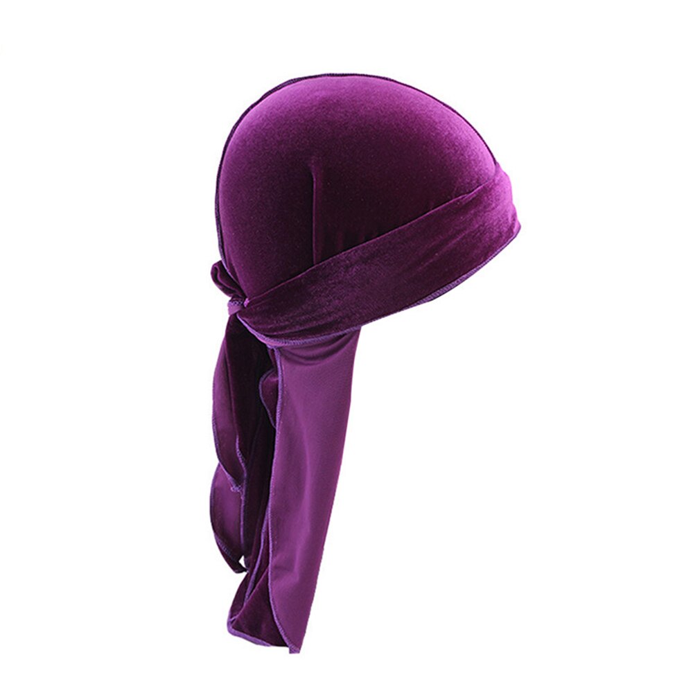 DIHOPE longue queue soyeuse écharpe musulmane Doo chiffon Pirate chapeau Durag chimio casquette crâne chapeau Turban bandeau cheveux Bandanas 12 couleurs pour choisir: 6