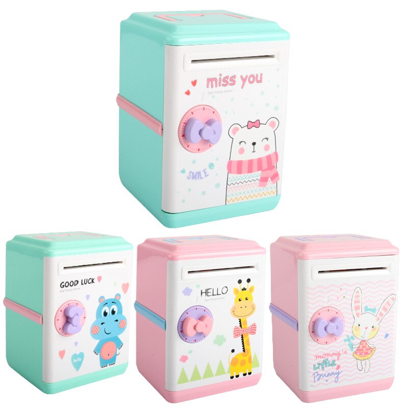 Best selling explosion children's automatic piggy bank deposit machine password exotic toys