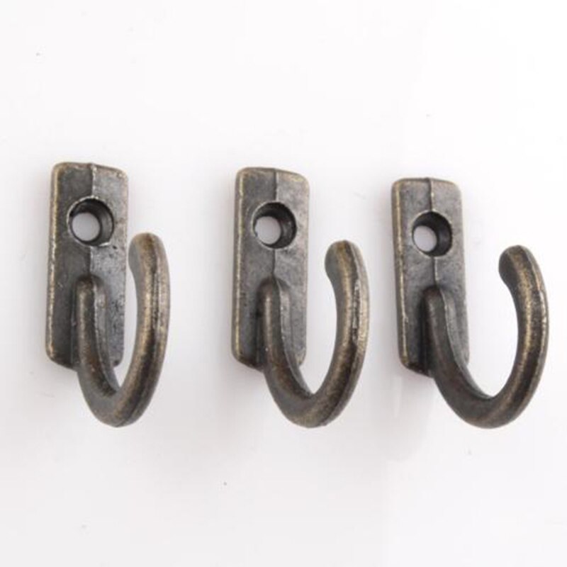 10 stk mini nøglebøjler antik bronze vægdør tøj hat kappekroge diy kit