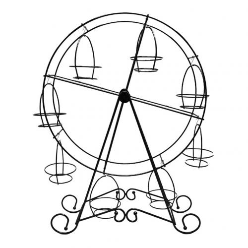 Metal Ferris Wheel Cupcake Holder Wedding Birthday Party Cake Stand Display Rack Cupcake Holder Cake Stand Display Rack Cupcake: Black