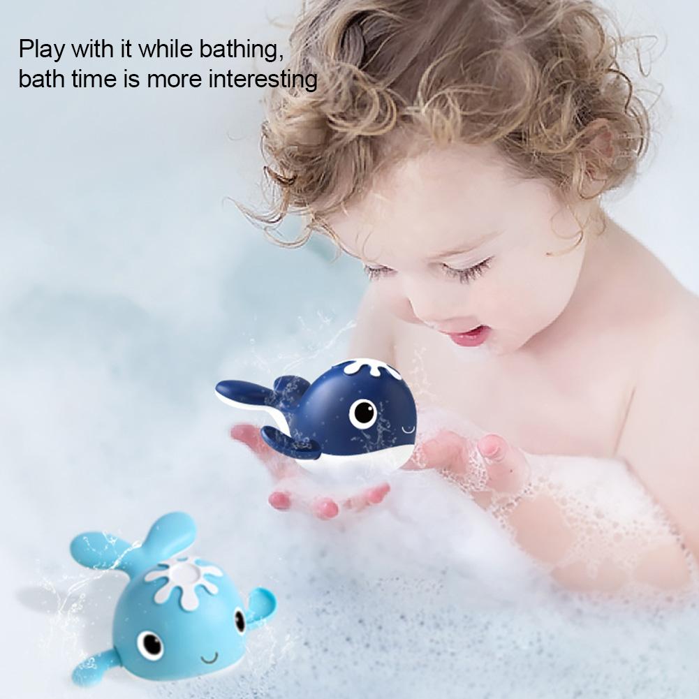 1Pcs Leuke Cartoon Animal Whale Klassieke Baby Water Speelgoed Baby Zwemmen Chain Clockwork Kinderen Strand Bad Speelgoed