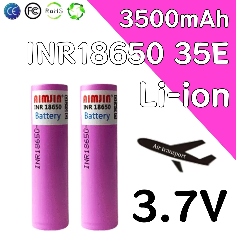 35E original power 18650 lithium battery 3500mAh 3.7v 25A high power INR18650 for electrical tools Full capacity