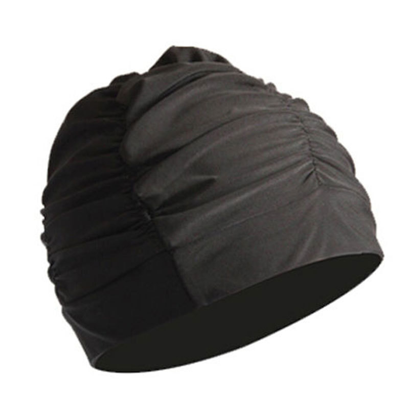 Badehut Frauen unisex Mädchen lange Haare bat kappe bat kappe strecken drapieren freie Größe Schwimmbad Sport elastischen Nylon Turban