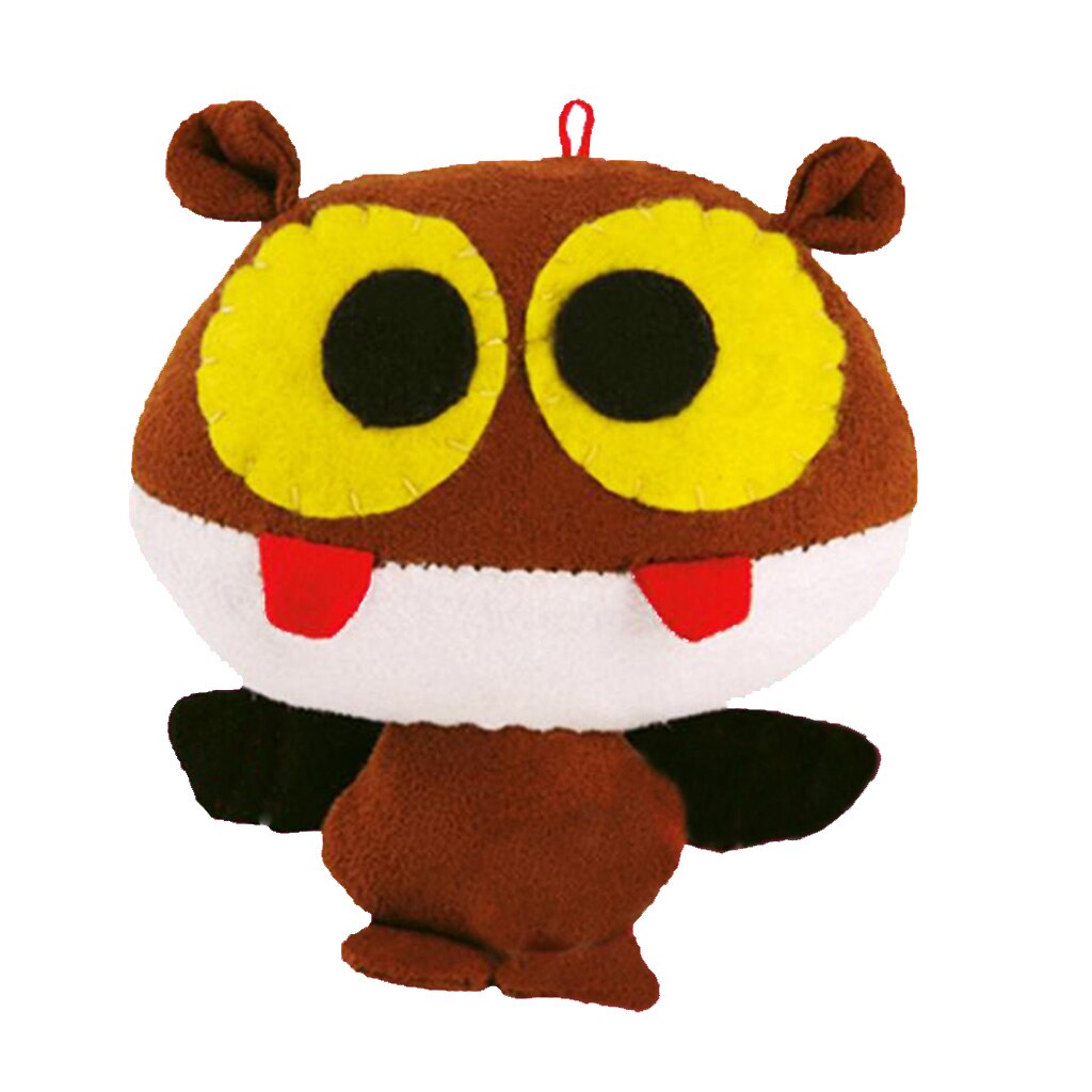 1 Juego de parches 3D de agujas para muñecos de dibujos animados, Kit de fieltro para niños principiantes, Kits de manualidades artesanales de fieltro DIY