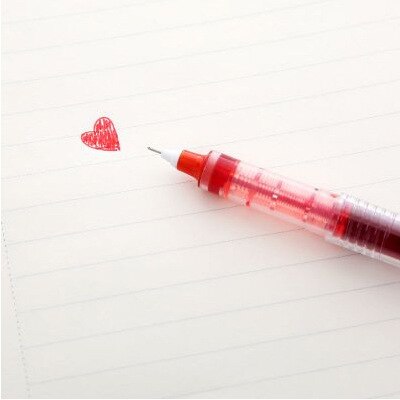 1 Pcs Gerade Flüssigkeit Nadel Typ Farbe Stift Wasser Gel Stifte Kunststoff Kugelschreiber Schule Schreibwaren: red