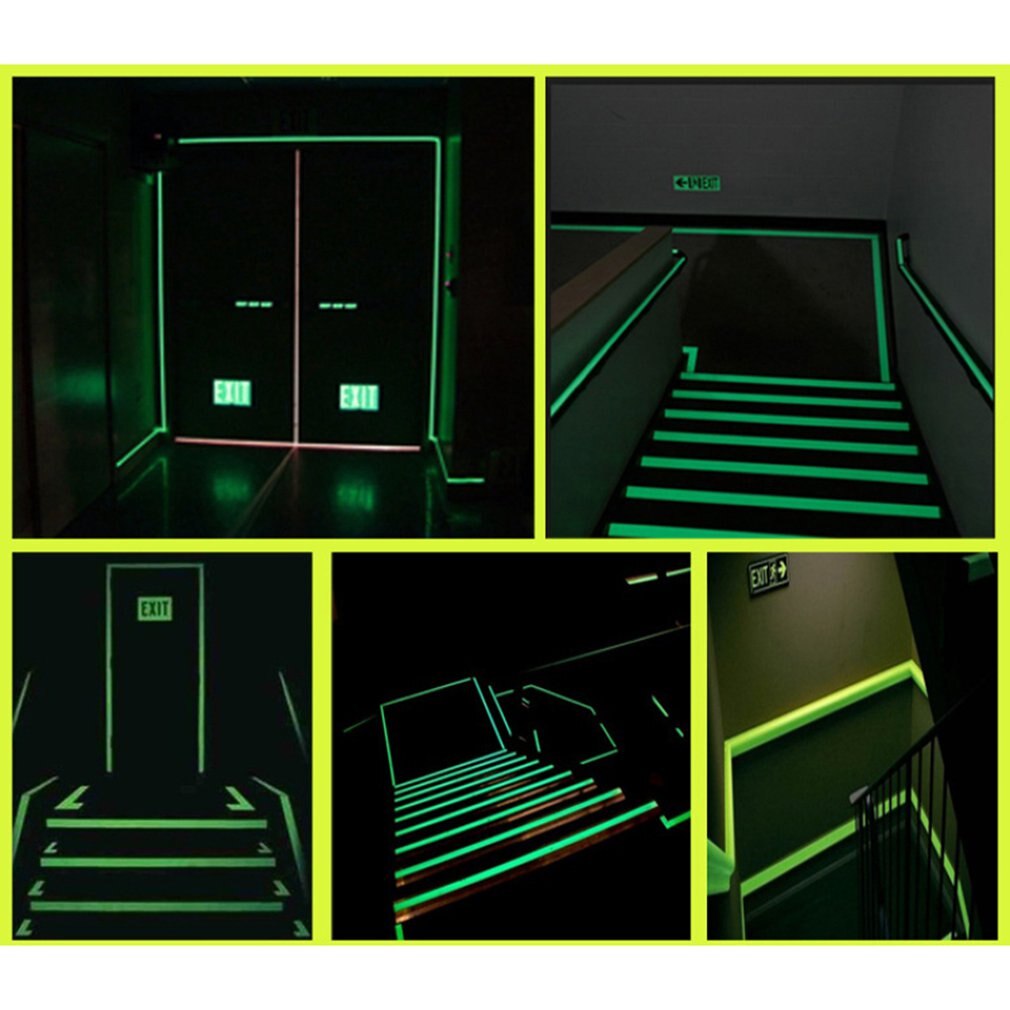 10M Leucht Band Self-adhesive Glow In The Dark icherheit Bühne Aufkleber Home Decor Party Liefert notfall Logo