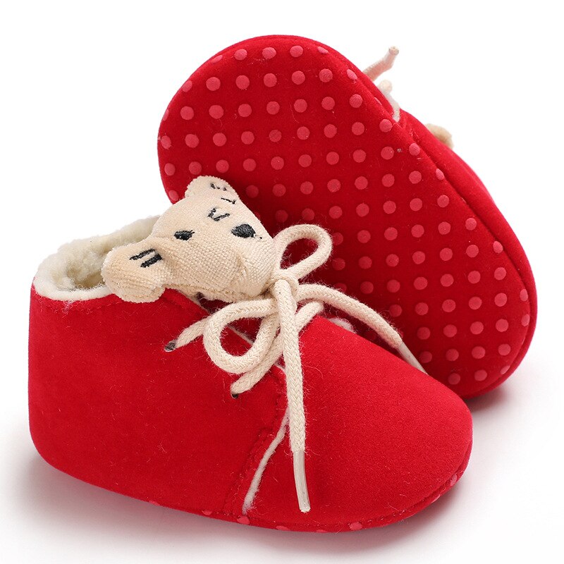 Schattige Kleine tijger Winter Sneeuw Baby laarzen Crib Bebe Jongens Meisjes Super Warm Houden Pu Baby Peuter schoenen kant -up booties