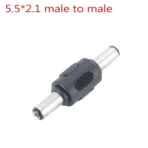 5.5 mmx 2.1mm kvindelig til kvindelig mand til mand dc-cctv strømkoblingsadapteradapter: Mand til mand