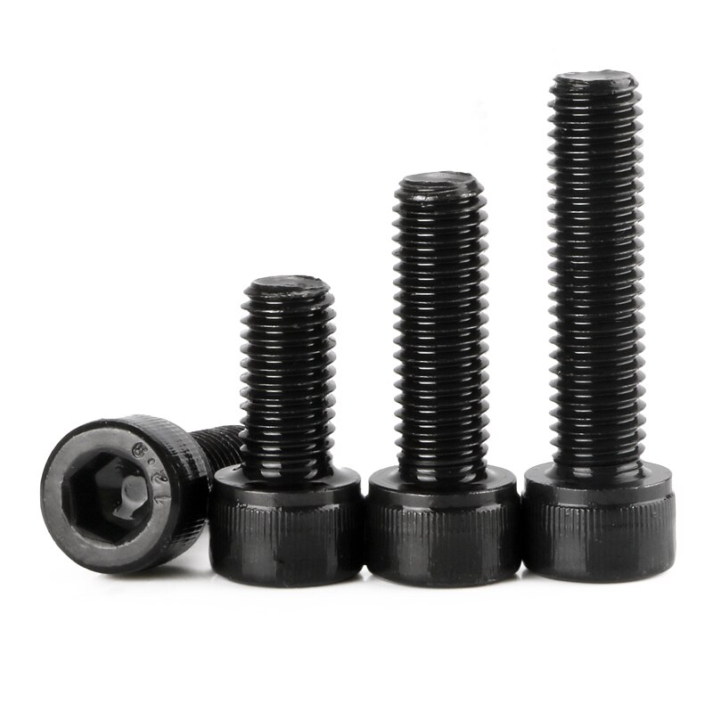 M20 Bolt 12.9 Grade Alloy Steel Black Hexgon Socket Screw M20*30 35 40 45 50 90 100mm Black Screw Full Thread