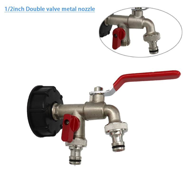 IBC Tank Adapter S60X6 To Brass Tap 1/2" 3/4" Replacement Valve Fitting Parts For Home Garden Water Connectors: E