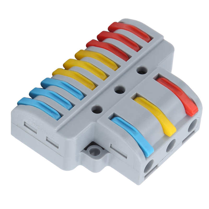electric meter 10Pcs Wire Block Clamp Terminal 3-in-9-out Quick Wiring Electrical Connectors LT-933 digital wattmeter