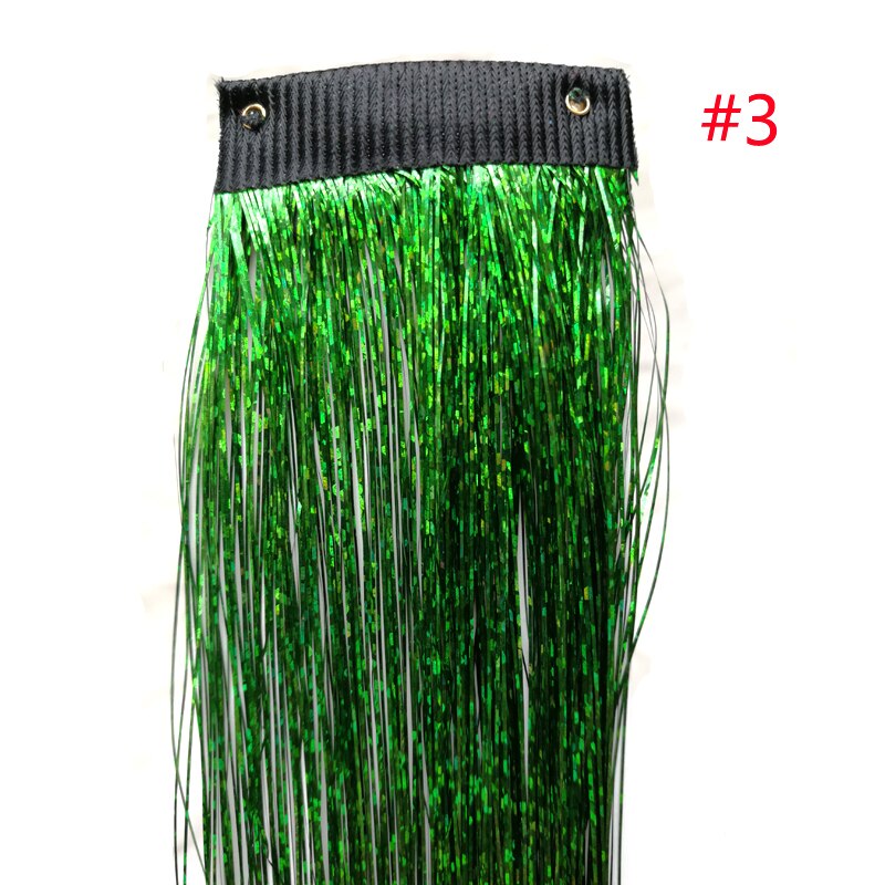 Haarversiering, glitterhaarvlechten, haarextensies met clip, highlights, nep haarstrengen, clip-in bling haaraccessoires: 3