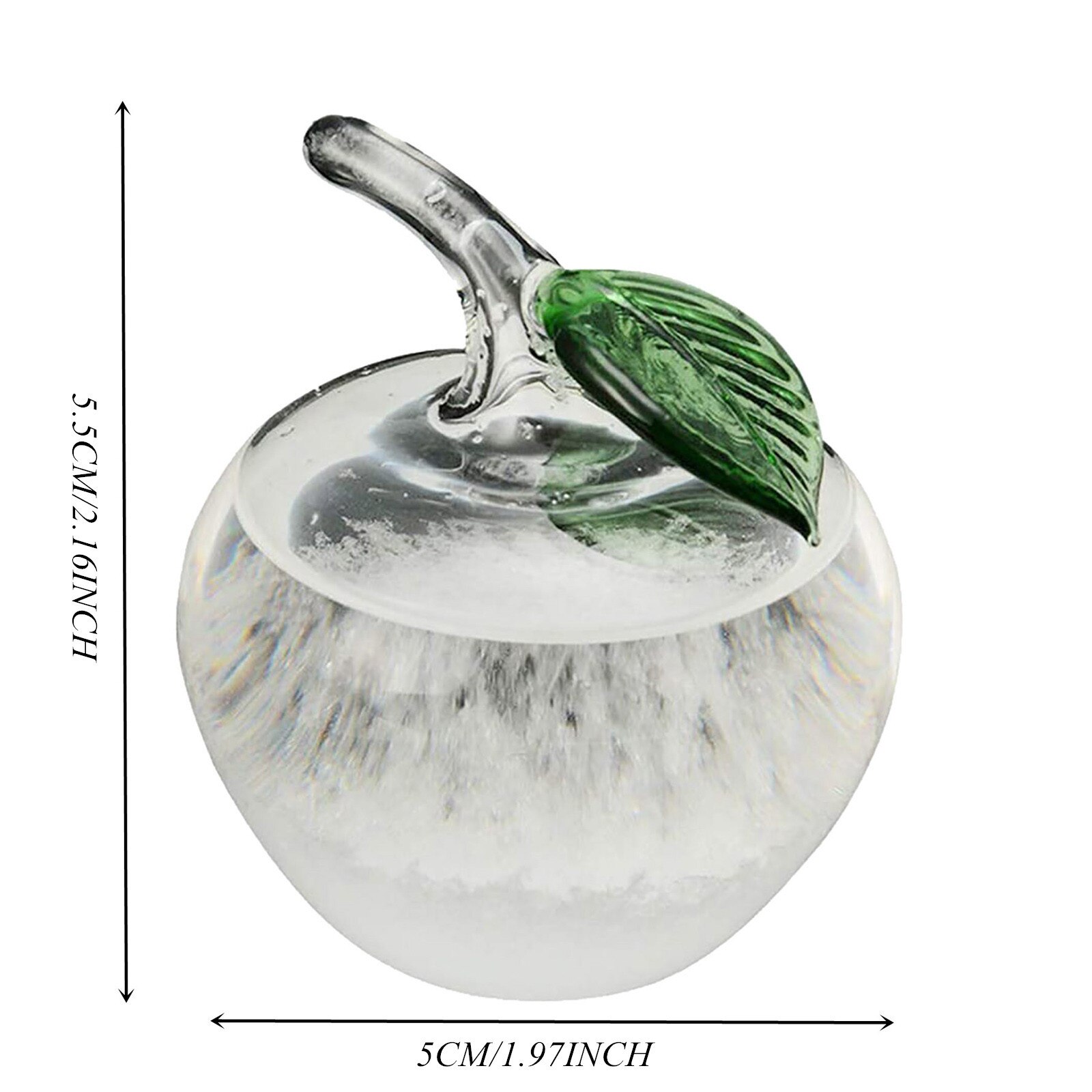 Zmienny szklany barometr zmiana pogody butelka jabłko kształt ambona rzemiosło dekoracyjne stacja pogodowa urządzenie prognozujące pogody