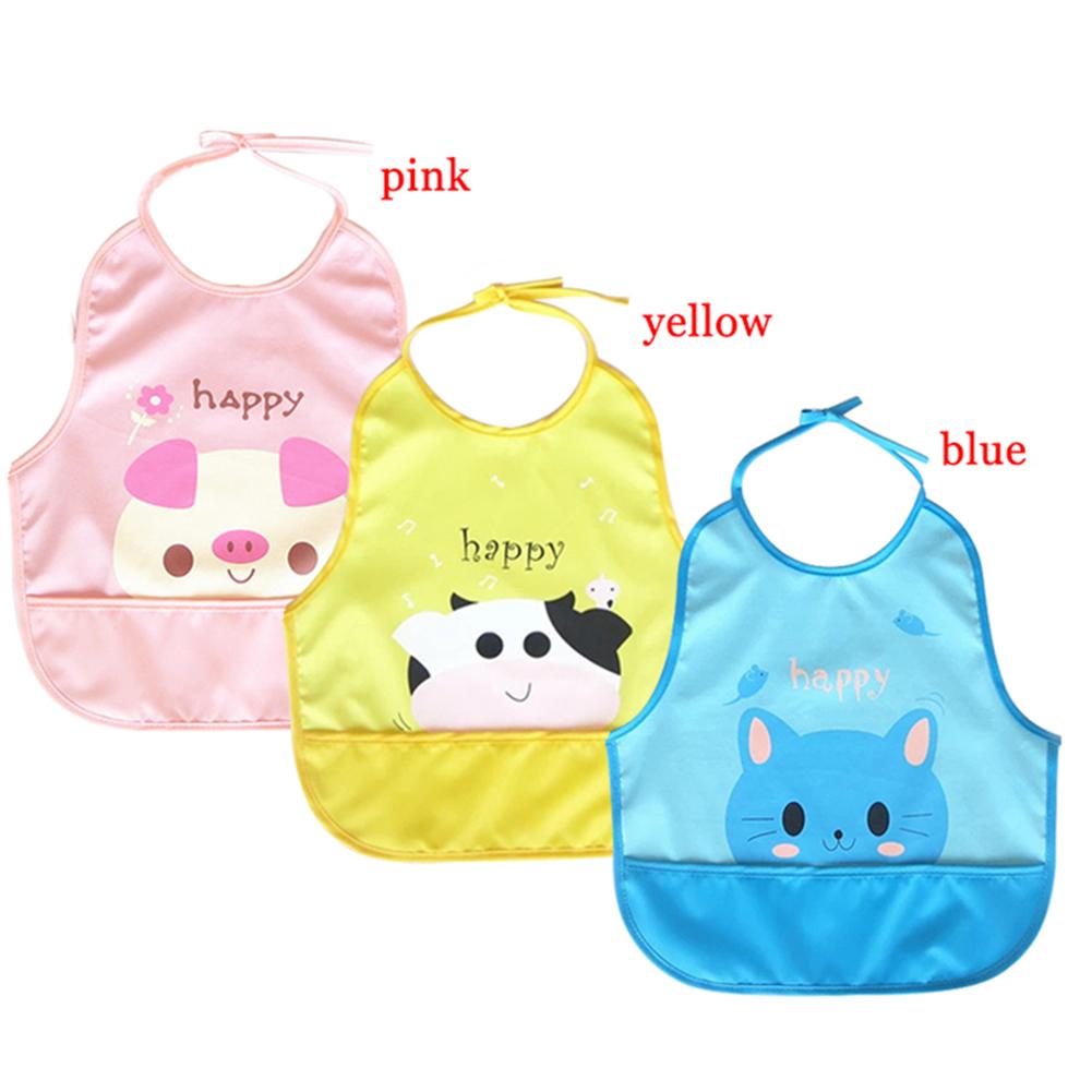 Newest Children Cartoon Waterproof Bib Soli Release Baby Pinny Girls Boys Saliva Towel Print Apron For Kid