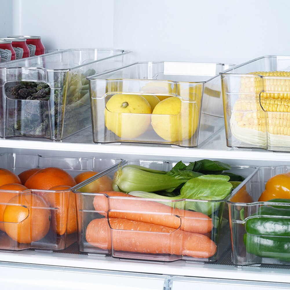 Multifunction Food Container Refrigerator Storage Box Vegetable Fruit Freezer Case Clear With Carrying Handles Home For Kitchen