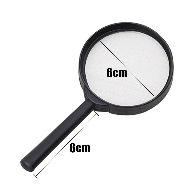 1pc Portable Handle Magnifying Glass Handheld Metal Glass Magnifier Reading Newspaper loupe Retro nostalgia European style: 3X  60mm