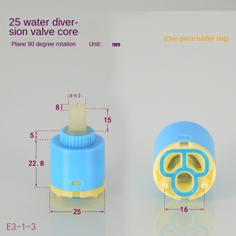 Spool Three-stage diverter valve core 22 / 26mm shower three-stage switch faucet valve core valve switch accessories: E3-1-3