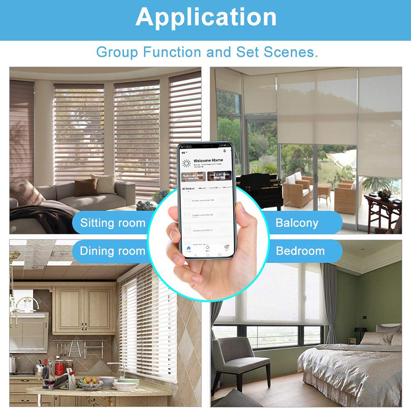 Moteur de volet roulant électrique, Tuya WiFi, commande vocale à distance, fonctionne avec Alexa Google Home Smart Life