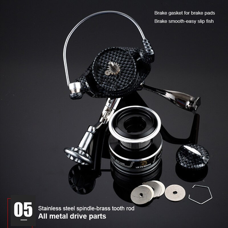 Big Metal Fishing Reel 12 1BB Strong Drag Spinning Reel Carp Reel Fishing Reel Reels SSG 1000-7000 Fishing CoilsTrolling Accesor